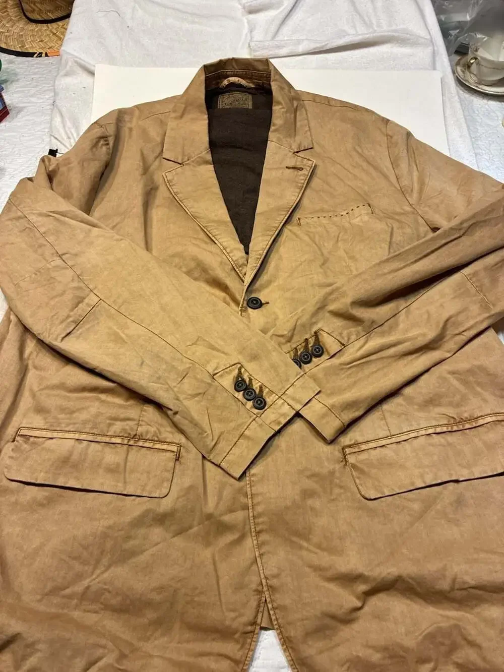 Jeremiah American Legacy Men's Tan Canvas Blazer Jacket